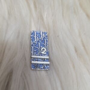 Vintage Christian Dior Trotter 2 In Blue and Silver Pendant Charm